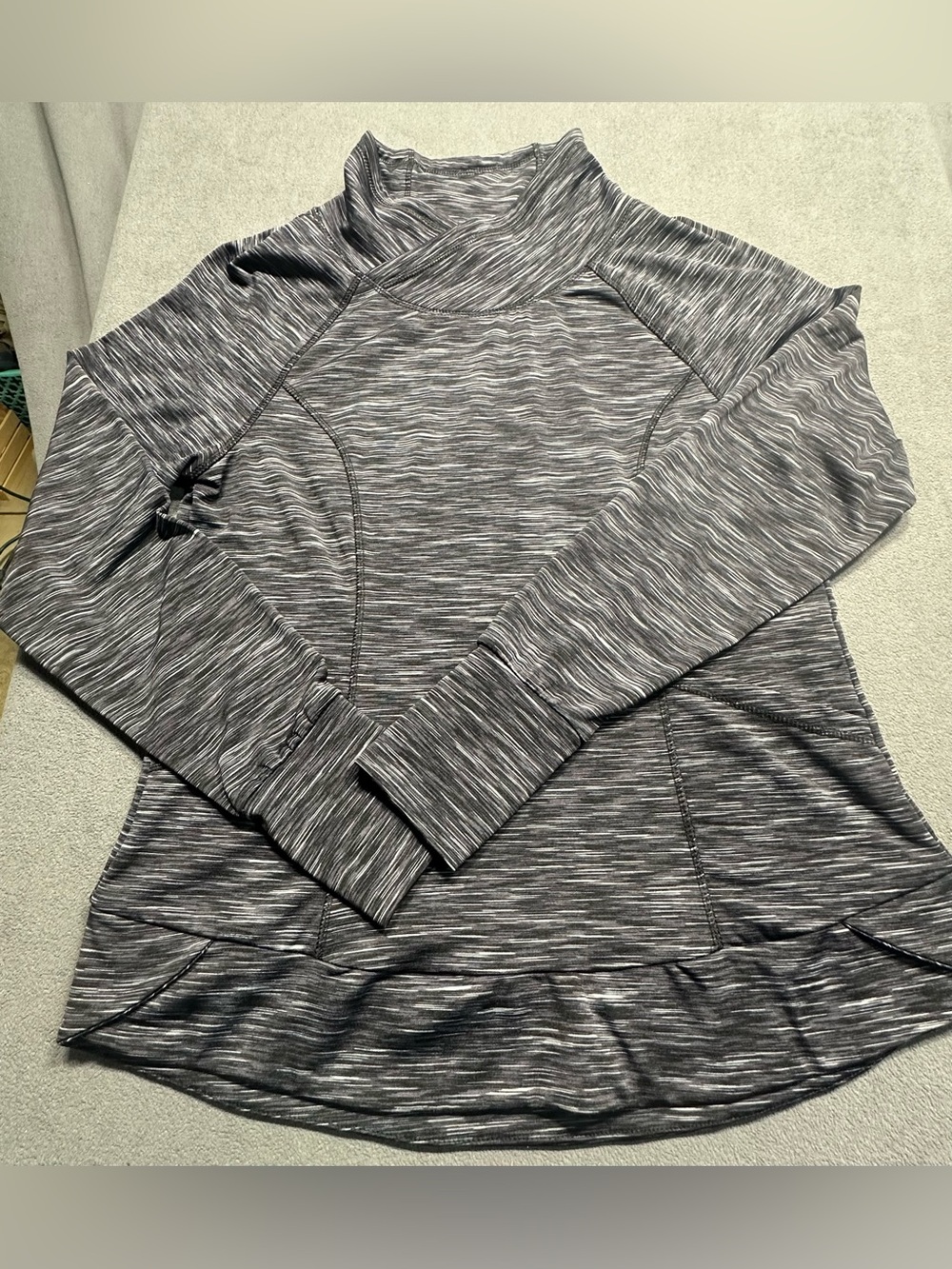 90 Degree By Reflex Men's Gray Space-Dye Turtleneck Pullover